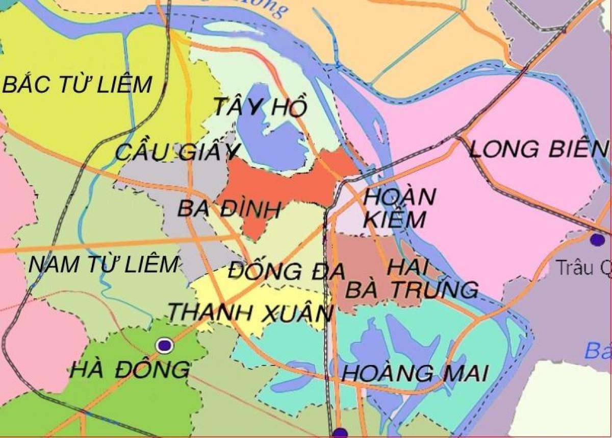 Zemljevid ha dong district, hanoi