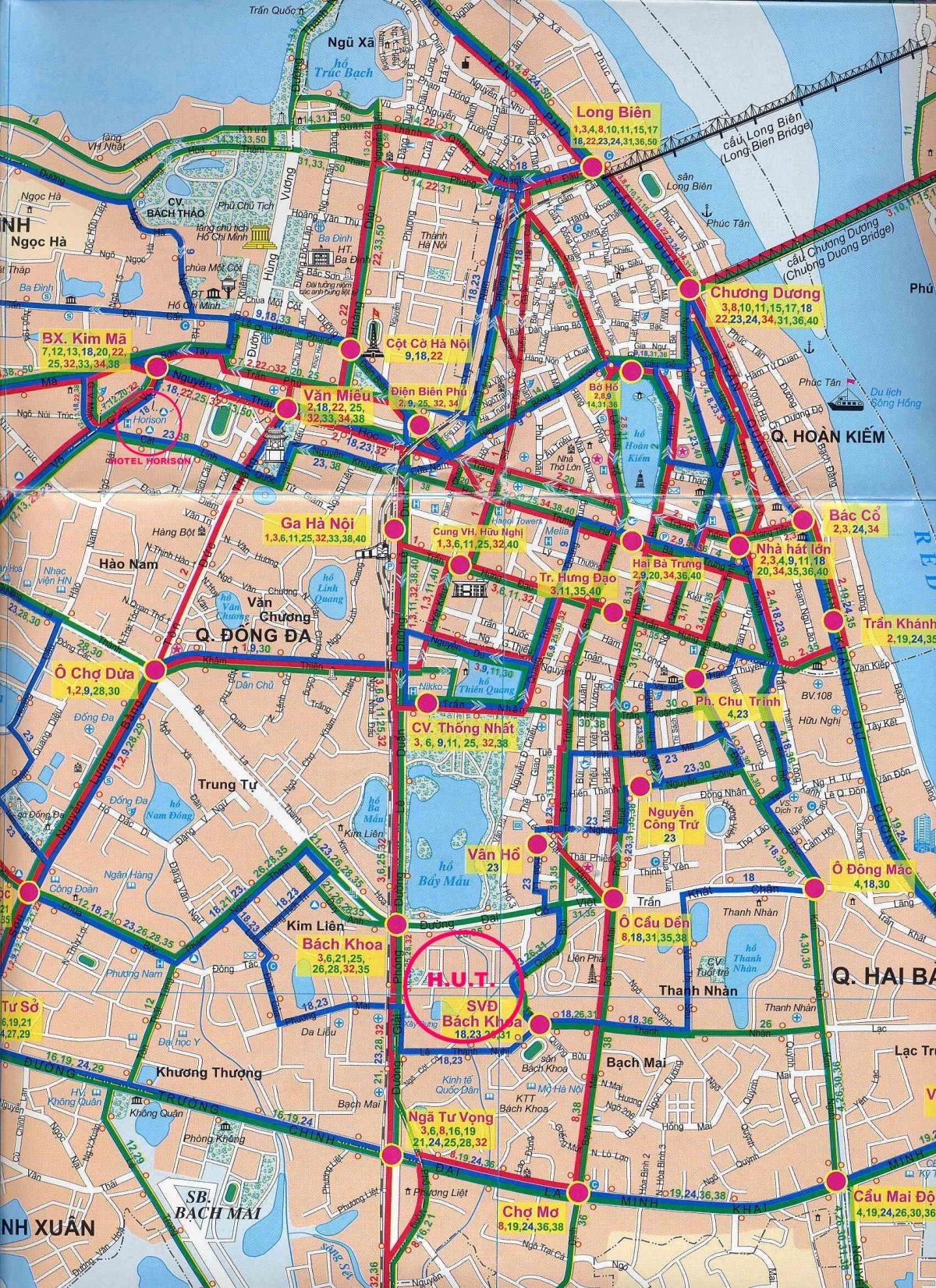 Zemljevid hanoi city bus