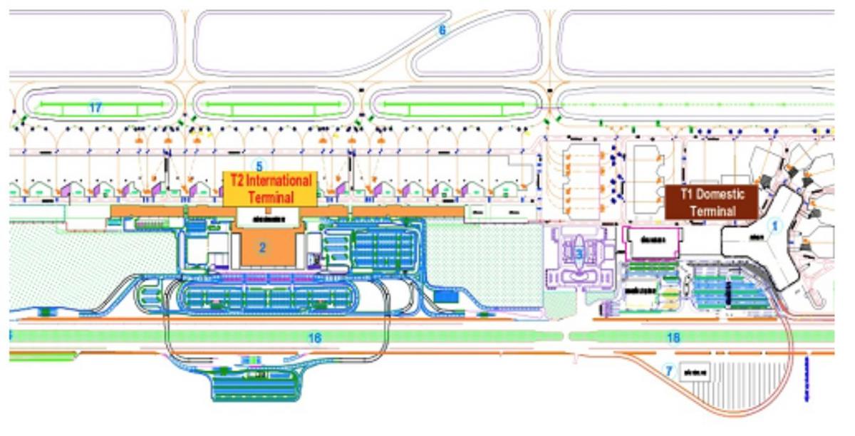hanoi letališki terminal zemljevid