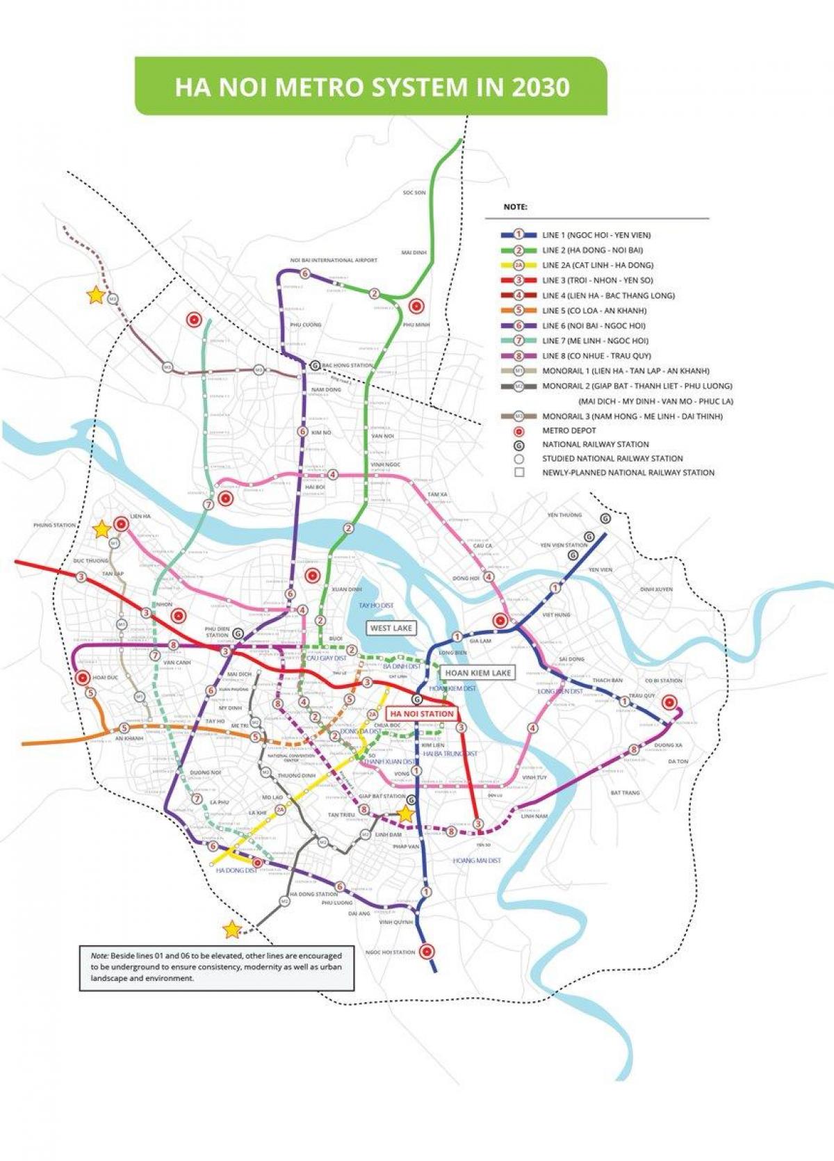 Zemljevid hanoi metro