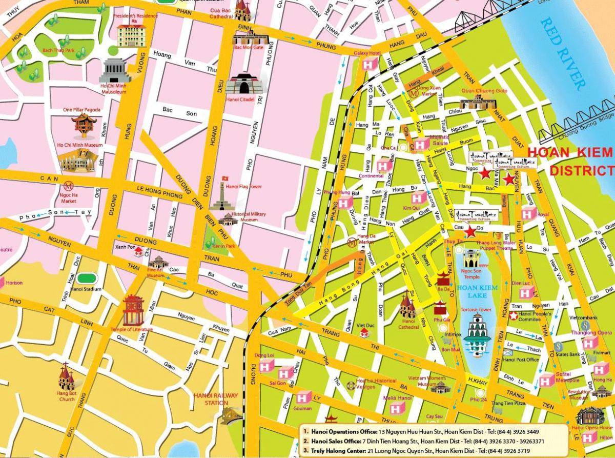 hanoi turistični zemljevid