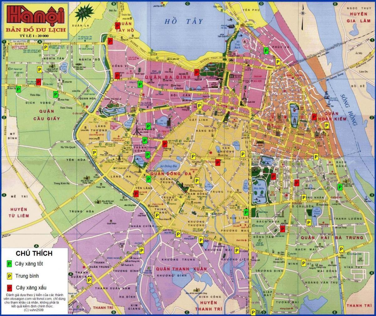 hanoi na zemljevidu