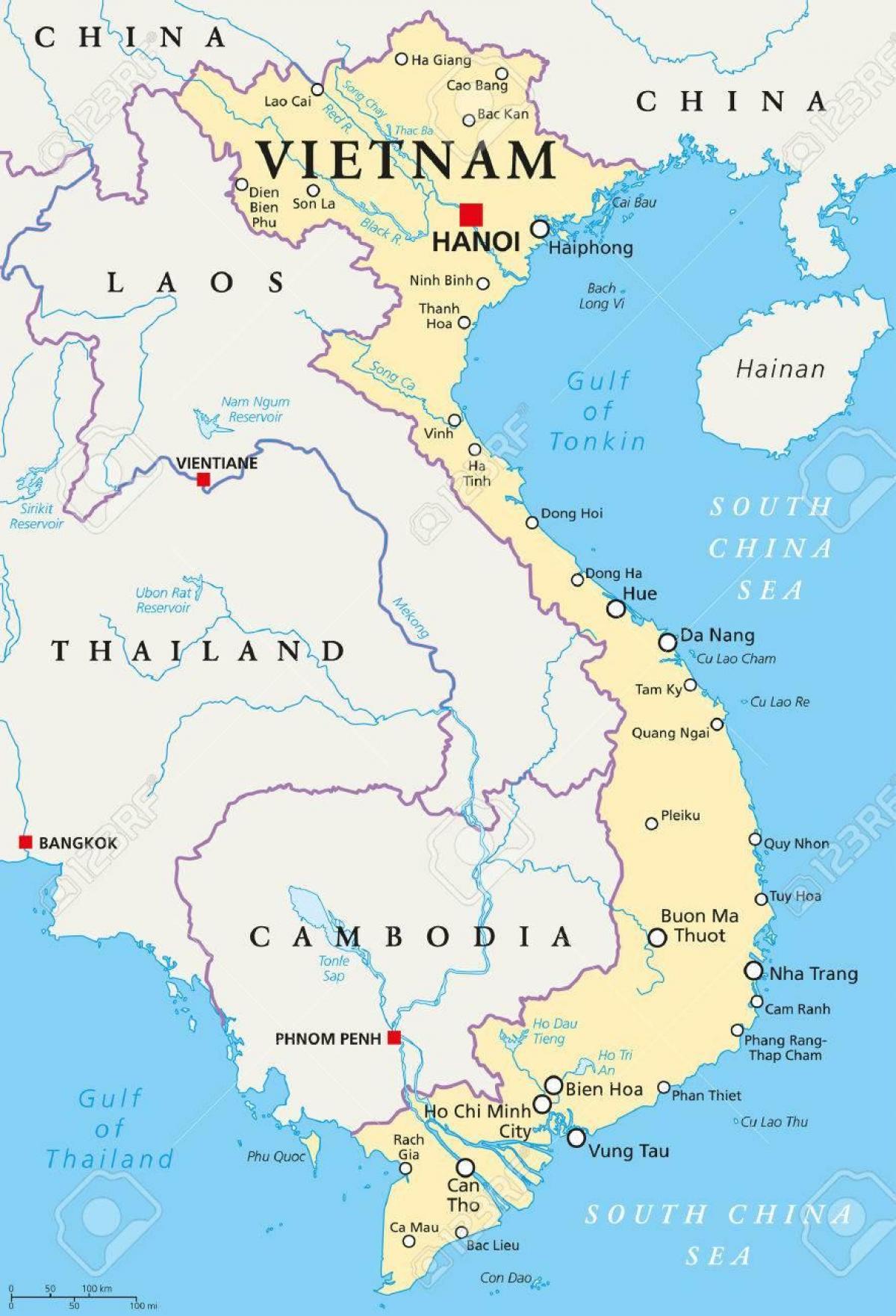 hanoi zemljevid lokacije